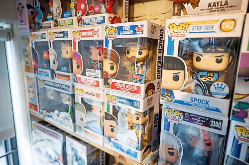 MIKE DEAL / WINNIPEG FREE PRESS
Les David, owner of Hollywood Toy &amp; Poster Company at 1-692 Osborne Street, which stocks highly collectible, pop culture memorabilia - most of which was unavailable in the city, before he came along in September (he sources most of what's in the store from the States, or has been collecting it, new-in-box, since the 1980s).
See David Sanderson story
230315 - Wednesday, March 15, 2023.
