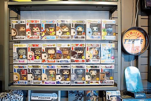 MIKE DEAL / WINNIPEG FREE PRESS
Les David, owner of Hollywood Toy &amp; Poster Company at 1-692 Osborne Street, which stocks highly collectible, pop culture memorabilia - most of which was unavailable in the city, before he came along in September (he sources most of what's in the store from the States, or has been collecting it, new-in-box, since the 1980s).
See David Sanderson story
230315 - Wednesday, March 15, 2023.