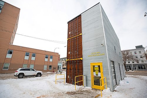 MIKE DEAL / WINNIPEG FREE PRESS
There&#x2019;s a petition to try to get full funding for the Amoowigamig public washroom which is just south of Thunderbird House. 
See Emma Honeybun story
230227 - Monday, February 27, 2023.