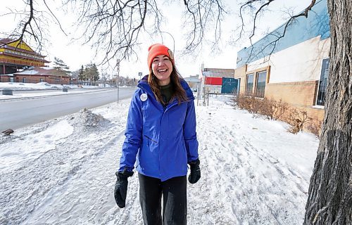 RUTH BONNEVILLE / WINNIPEG FREE PRESS 

VOLUNTEER - Alice Ramsay

Photo of Alice Ramsay who volunteers for Into the Cold and walks over 3kms to work everyday.  Pic of her on Salter Friday. 

Photo of  Alice Ramsay for March 20 column:
She is currently participating in Into the Cold, an annual fundraiser for Main Street Project. The fundraiser asks volunteers to raise funds for MSP while encouraging them to get outdoors to do some sort of physical activity. 

March 17th, 2023

