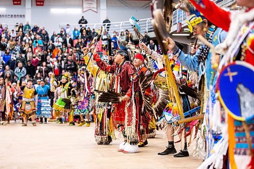 MIKAELA MACKENZIE / WINNIPEG FREE PRESS

Dancers at the U of W graduation Pow Wow at the Duckworth Centre in Winnipeg on Saturday, March 18, 2023. For Tyler story.

Winnipeg Free Press 2023.