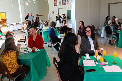 Westman residents take their seats at the Art Gallery of Southwestern Manitoba on Sunday for the group's “Everlasting Equinox: A Brunch Bonanza” event. (Kyle Darbyson/The Brandon Sun)