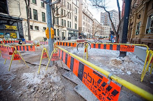 MIKAELA MACKENZIE / WINNIPEG FREE PRESS

Albert Street, blocked off for construction, in front of Plant Lab Botanical Design in Winnipeg on Monday, March 20, 2023. For Chris story.

Winnipeg Free Press 2023.