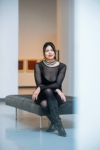MIKAELA MACKENZIE / WINNIPEG FREE PRESS

Marie-Anne Redhead, the new Assistant Curator of Indigenous &amp; Contemporary Art at WAG-Qaumajuq, poses for a photo in the Robert Houle exhibit at the gallery in Winnipeg on Monday, March 20, 2023. For Jen story.

Winnipeg Free Press 2023.