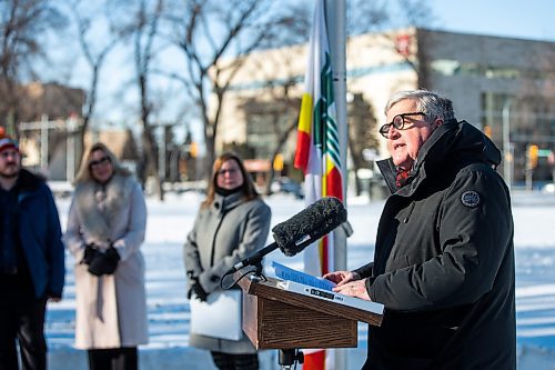 MIKAELA MACKENZIE / WINNIPEG FREE PRESS

Michel Miraillet, ambassador for the Embassy of France in Canada, speaks before a flag-raising on International Day of La Francophonie in Winnipeg on Monday, March 20, 2023. Standup.

Winnipeg Free Press 2023.