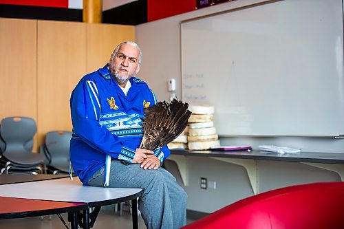 MIKAELA MACKENZIE / WINNIPEG FREE PRESS

Cultural and language teacher Michael West poses for a photo at Bloodvein River School on Bloodvein First Nation on Wednesday, March 8, 2023. For Maggie Macintosh story.

Winnipeg Free Press 2023.