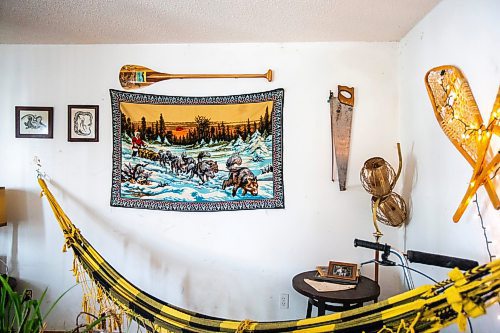 MIKAELA MACKENZIE / WINNIPEG FREE PRESS

Decorations on the wall show PE teacher and dog sled program founder Sidney Klassen&#x573; love for dog sledding in his house on Bloodvein First Nation on Wednesday, March 8, 2023. For Maggie Macintosh story.

Winnipeg Free Press 2023.