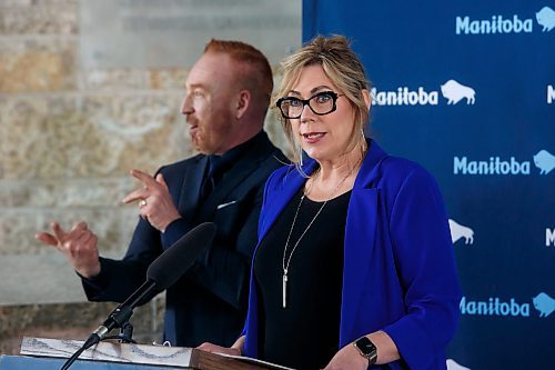 MIKE DEAL / WINNIPEG FREE PRESS
Families Minister Rochelle Squires, minister responsible for accessibility, announces during an event at the CMHR Tuesday morning that the Manitoba government will be investing $104 million to support disability services and increase the wages of staff that deliver them.
See Carol Sanders story
230321 - Tuesday, March 21, 2023.