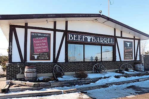 The exterior of the Beef and Barrel Restaurant as of Saturday afternoon. While the business has undergone some cosmetic changes since its grand opening in 1970, the building has remained at the same location (1850 First St. North) throughout this entire time. (Kyle Darbyson/The Brandon Sun)