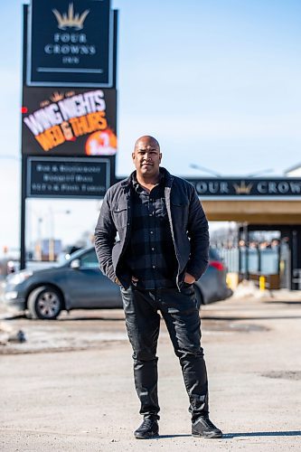 MIKAELA MACKENZIE / WINNIPEG FREE PRESS

Ravi Ramberran, owner of Four Crowns Restaurant and Hotel, poses for a photo in front of his establishment in Winnipeg on Tuesday, March 28, 2023. Four Crowns is part of a group chat with other McPhillips Street businesses, and they alert each other of shoplifters in the area. For Gabby story.

Winnipeg Free Press 2023.