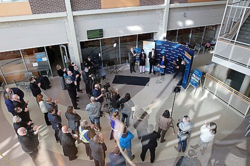 29032023
Manitoba Premier Heather Stefanson speaks during an announcement at the Brandon Regional Health Centre on Wednesday. 
(Tim Smith/The Brandon Sun)
