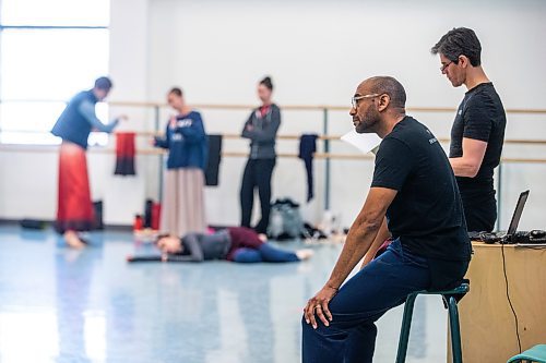 MIKAELA MACKENZIE / WINNIPEG FREE PRESS

Choreographer Meredith Rainey watches as dancers rehearse a piece for Fast Forward, a mixed-repetoire studio show, at the Royal Winnipeg Ballet in Winnipeg on Wednesday, March 22, 2023. 
For Jen story.

Winnipeg Free Press 2023.