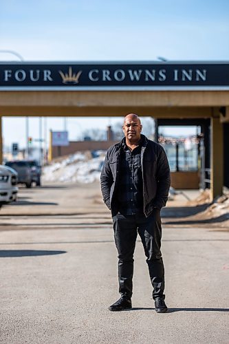 MIKAELA MACKENZIE / WINNIPEG FREE PRESS

Ravi Ramberran, owner of Four Crowns Restaurant and Hotel, poses for a photo in front of his establishment in Winnipeg on Tuesday, March 28, 2023. Four Crowns is part of a group chat with other McPhillips Street businesses, and they alert each other of shoplifters in the area. For Gabby story.

Winnipeg Free Press 2023.