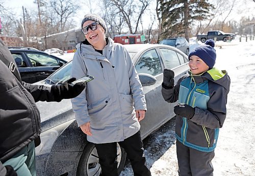 RUTH BONNEVILLE / WINNIPEG FREE PRESS 

Local - New 30km limit

Photo of Shannon Shields and her son Erik (10yrs), outside Bourkevale CC on Ferry Rd. for story. 

Story: Reduced speed neighbourhoods
Certain areas of the city have lower speed limits in place.

Photo of people interviewed in the neighbourhood of Bourkevale CC on Ferry Rd. for story. 


March 29th, 2023