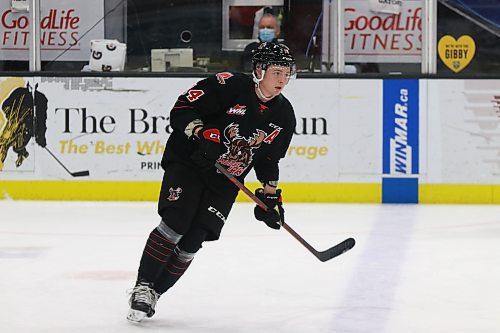Calder Anderson spent his first three seasons with the Moose Jaw Warriors but was dealt to the Brandon Wheat Kings last summer. (Perry Bergson/The Brandon Sun)