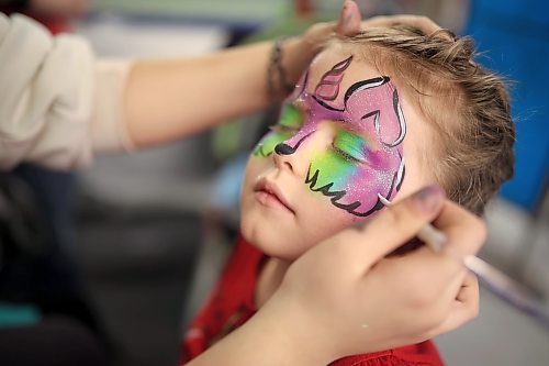 30032023
Five-year-old Isabella Camart has her face painted during the Royal Manitoba Winter Fair at The Keystone Centre on Thursday. 
(Tim Smith/The Brandon Sun)
