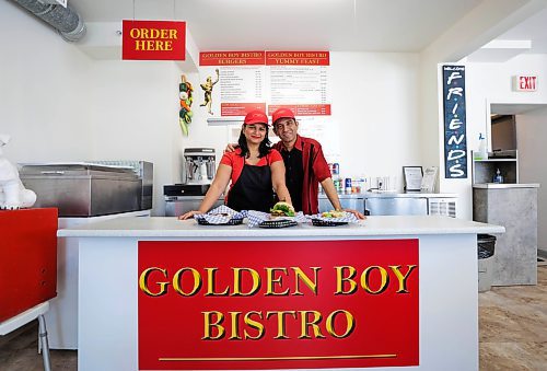 RUTH BONNEVILLE / WINNIPEG FREE PRESS 
Married couple Nikhil (right) and Kiran Thakkar took over the former Blondie’s location on north Main Street in January. 