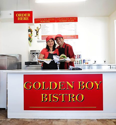 RUTH BONNEVILLE / WINNIPEG FREE PRESS 
Married couple Nikhil (right) and Kiran Thakkar took over the former Blondie’s location on north Main Street in January. 