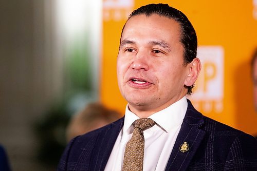 MIKAELA MACKENZIE / WINNIPEG FREE PRESS

Manitoba NDP leader Wab Kinew announces new critic roles for the upcoming legislative session at the Manitoba Legislative Building in Winnipeg on Thursday, Feb. 23, 2023. For Danielle story.

Winnipeg Free Press 2023.