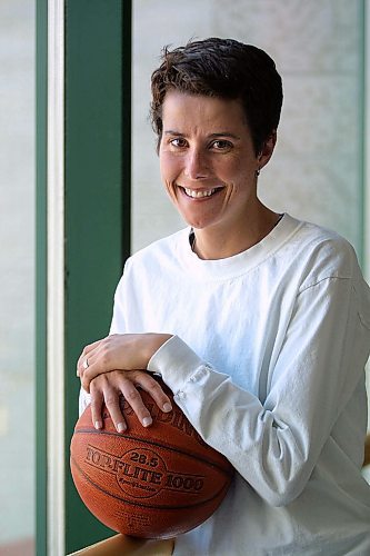 Pam Danis poses for a photo in 2012 after becoming head coach of the University of Manitoba Bisons women's basketball team. (Winnipeg Free Press files)