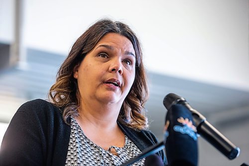 MIKAELA MACKENZIE / WINNIPEG FREE PRESS

Tammy Christensen, executive director of Ma Mawi Chi Itata Centre Inc, speaks at the new Winnipeg Indigenous Friendship Centre plan unveiling in Winnipeg on Thursday, April 6, 2023. For Malak story.

Winnipeg Free Press 2023.