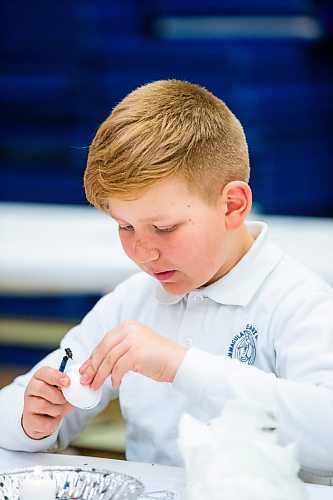 MIKAELA MACKENZIE / WINNIPEG FREE PRESS

Grade five student Vlad Abrmiak, who arrived from the Ukraine last spring, makes a Pysanky egg at Immaculate Heart of Mary School in Winnipeg on Thursday, April 6, 2023. For Malak story.

Winnipeg Free Press 2023.