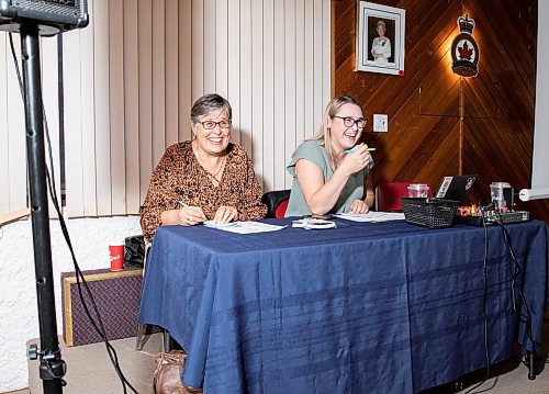 JESSICA LEE / WINNIPEG FREE PRESS

Tara Higham (right) and her mom Margaret Ellison are photographed keeping track of scores on April 6, 2023 at Transcona Legion during Quizzlers, an enterprise run by Higham and her husband James. The trivia team stages quiz nights for community groups and businesses all over the city.

Reporter: Dave Sanderson