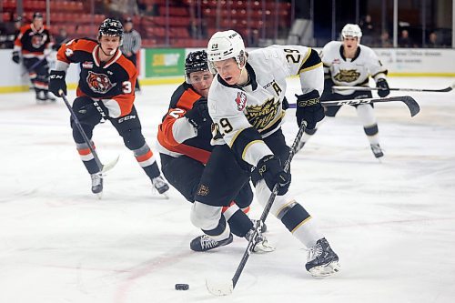 Brandon Wheat Kings forward Nate Danielson (29) was outstanding in his third WHL season, leading the team in scoring and playing all 68 games. (Tim Smith/The Brandon Sun)