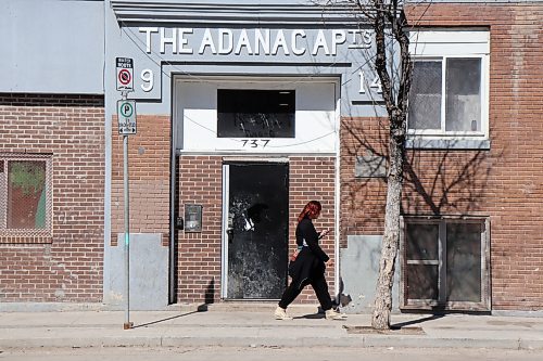 The Adanac Apartments at 737 Sargent Ave. pictured April 11, 2023. (Tyler Searle / Winnipeg Free Press)