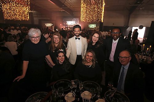 The team from Westman Westoba is all smiles at the 110th annual Business Achievement Awards Gala on Thursday in the Manitoba Room of the Keystone Centre. Back row from left, Janet Wood, Karen Burton, Naseer Malik, Stacie Bourgeois, Pascal Esehien. Sitting from left, Rhonda Oakden, Ksenia Zatvarskyi, and Jim Rediger. (Michele McDougall, The Brandon Sun)  