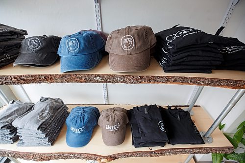 Mike Deal / Winnipeg Free Press
The store sells branded merchandise, hats and shirts.
Friends Max Palay and Drew McGillawee have opened a new bakery by day and pizza shop by night in South Osborne, Friend Bakery and Pizza, 380 Osborne Street. 
230413 - Thursday, April 13, 2023.