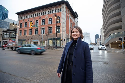 Mike Deal / Winnipeg Free Press
Naomi Brien, marketing manager for Aveda Institute Winnipeg, which trains hair stylists, is moving to a bigger location at 276 Portage Avenue. The plans include a caf&#xe9; for the public and haircuts starting at $17.
230414 - Friday, April 14, 2023.