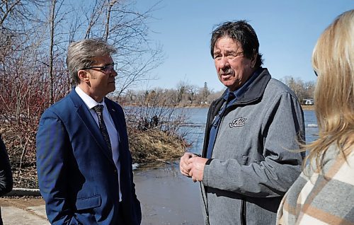 RUTH BONNEVILLE / WINNIPEG FREE PRESS 

LOCAL - Protecting water resources

Environment and Climate Minister Kevin Klein chats with Garry Wasylowski, Manitoba Association of Watersheds  at presser Monday. 

Environment and Climate Minister Kevin Klein holds press conference on protecting water resources at the boat launch at Hyland Park, off Henderson Hwy. in East St. Paul, Monday. 

Also speaking at the event were: Stephen Carlyle, chief executive officer, Manitoba Habitat Heritage Corporation, Garry Wasylowski, Manitoba Association of Watersheds and Colleen Sklar, co-chair, Lake Friendly Stewards Alliance. 


April 17th, 2023