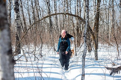 MIKAELA MACKENZIE / WINNIPEG FREE PRESS

Georgina and Josh Mustard traipse through the brush to show where a proposed sand processing site borders their property near Anola on Friday, March 24, 2023. The land has already been clear cut in preparation for the facility. For JS story.

Winnipeg Free Press 2023.