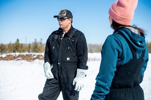 MIKAELA MACKENZIE / WINNIPEG FREE PRESS

Josh and Georgina Mustard show another section of land owned by the sand mining company near Anola on Friday, March 24, 2023. For JS story.

Winnipeg Free Press 2023.