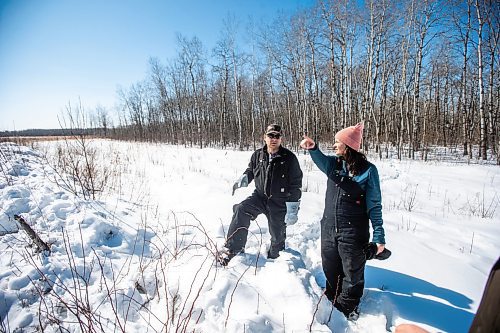 MIKAELA MACKENZIE / WINNIPEG FREE PRESS

Josh and Georgina Mustard show the land where a proposed sand processing site borders their property near Anola on Friday, March 24, 2023. The land has already been clear cut in preparation for the facility. For JS story.

Winnipeg Free Press 2023.