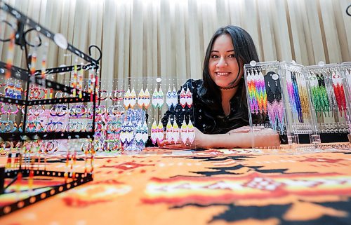 RUTH BONNEVILLE / WINNIPEG FREE PRESS 

LOCAL - Indigenous food/fashion

Photo of crafter, Alisha Kay, with her handmaid beadwork jewellery set up in the marketplace at the event. 

Red River College Polytechnic (RRC Polytech) and RBC are hosting the second annual Reaction by Collision event celebrating Indigenous culture and community.  The event highlighted haute couture model runway, delectable cuisines from local chefs, a crafter&#x573; market at the at the Manitou a bi Bii daziigae | RRC Polytech Wednesday. 


See Shelly's story.

April 19th, 2023