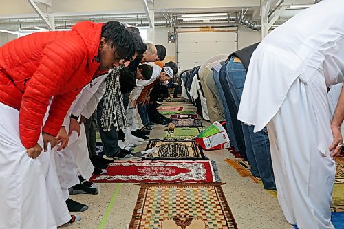 Members of Manitoba’s Muslim community gathered at the Provincial Exhibition of Manitoba Display Building No. II in Brandon on Friday morning in celebration of Eid al-Fitr (festival of breaking the fast). (Tim Smith/The Brandon Sun)