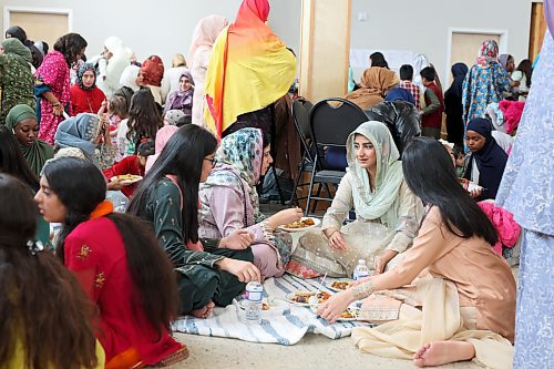 Members of Manitoba’s Muslim community gathered at the Provincial Exhibition of Manitoba Display Building No. II in Brandon on Friday morning in celebration of Eid al-Fitr (festival of breaking the fast). (Tim Smith/The Brandon Sun)