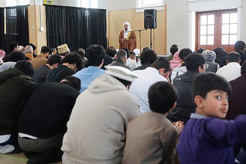 Members of Manitoba’s Muslim community gathered at the Provincial Exhibition of Manitoba Display Building No. II in Brandon on Friday morning in celebration of Eid al-Fitr (festival of breaking the fast). (Tim Smith/The Brandon Sun)