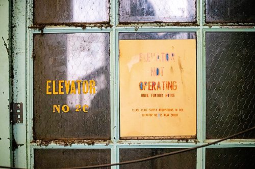 MIKAELA MACKENZIE / WINNIPEG FREE PRESS

A freight elevator on the fourth floor of The Bay, now empty and shuttered before being renovated by the Southern Chiefs' Organization, in Winnipeg on Friday, April 21, 2023.

Winnipeg Free Press 2023.