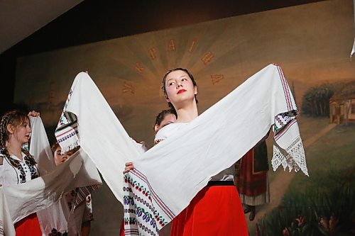 Outside of serving food, Tryzub's Borscht Fest also featured entertainment in the form of traditional Ukrainian dancers, several of whom come from families who fled Europe due to Russia's invasion, and continued occupation, of their mother country. (Kyle Darbyson/The Brandon Sun) 