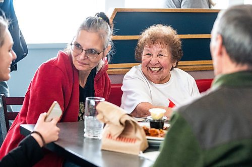 MIKAELA MACKENZIE / WINNIPEG FREE PRESS

Dessie Ridgewell (left) and Patricia Dusigne on the last day before closing at Sal&#x573; on Main Street in the North End in Winnipeg on Monday, April 24, 2023.

Winnipeg Free Press 2023.