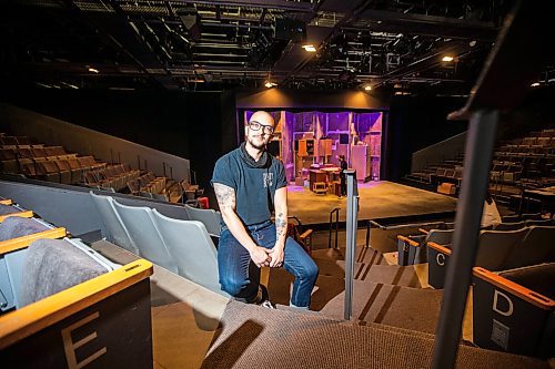 MIKAELA MACKENZIE / WINNIPEG FREE PRESS

Elio Zarrillo, playwright of PTE's world premiere of Volare, poses for a portrait during rehearsal at the PTE in Winnipeg on Tuesday, April 25, 2023. The piece is a family comedy and drama  centred on a house in Northern Italy. For Jen story.

Winnipeg Free Press 2023.