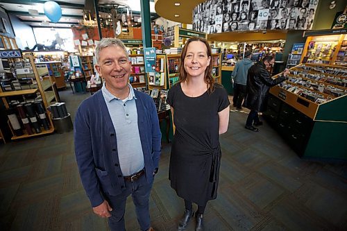 Mike Deal / Winnipeg Free Press
Chris Hall,&#xa0;Co-Owner&#xa0;McNally&#xa0;Robinson Booksellers, and Angela Torgerson, General Manager, at the Grant Park store.
See Ben Sigurdson story
230410 - Monday, April 10, 2023.