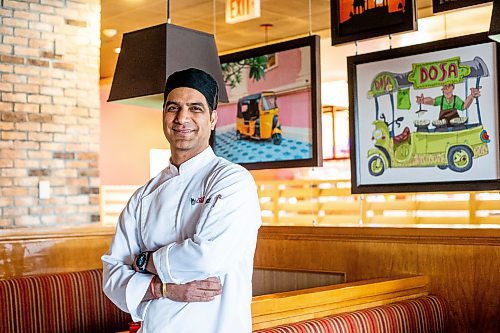 MIKAELA MACKENZIE / WINNIPEG FREE PRESS

Laxman Negi, chef and co-owner of Chilli Chutney, poses for a photo in the new location on Kenaston in Winnipeg on Wednesday, April 26, 2023. For Gabby story.

Winnipeg Free Press 2023.