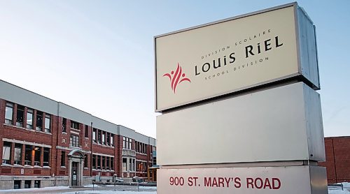 Daniel Crump / Winnipeg Free Press. The Louis Riel School Division building at 900 St. Mary&#x2019;s Road. January 31, 2020.