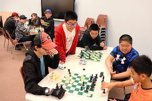 Westman residents gather at the Western Manitoba Regional Library in Brandon on Saturday to take part in the Brandon Knights Chess Club's weekly meet-up, which is open to all skill levels. The Brandon Knights hosts these events at the WMRL branch in Brandon every Saturday from 11 a.m. to 1 p.m. (Kyle Darbyson/The Brandon Sun)