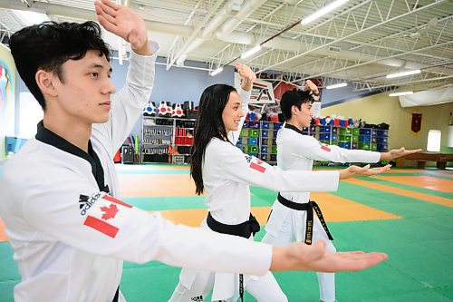 Mike Sudoma / Winnipeg Free Press
(Left to right) Braven Skylar and Tae-Ku Park train at TRP Academy Monday morning 
May 1, 2023