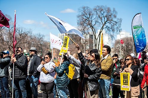 MIKAELA MACKENZIE / WINNIPEG FREE PRESS
 
Union activists rally at the Legislature on May Day in Winnipeg on Monday, May 1, 2023. One-third of PSAC members are currently still on strike.

Winnipeg Free Press 2023.